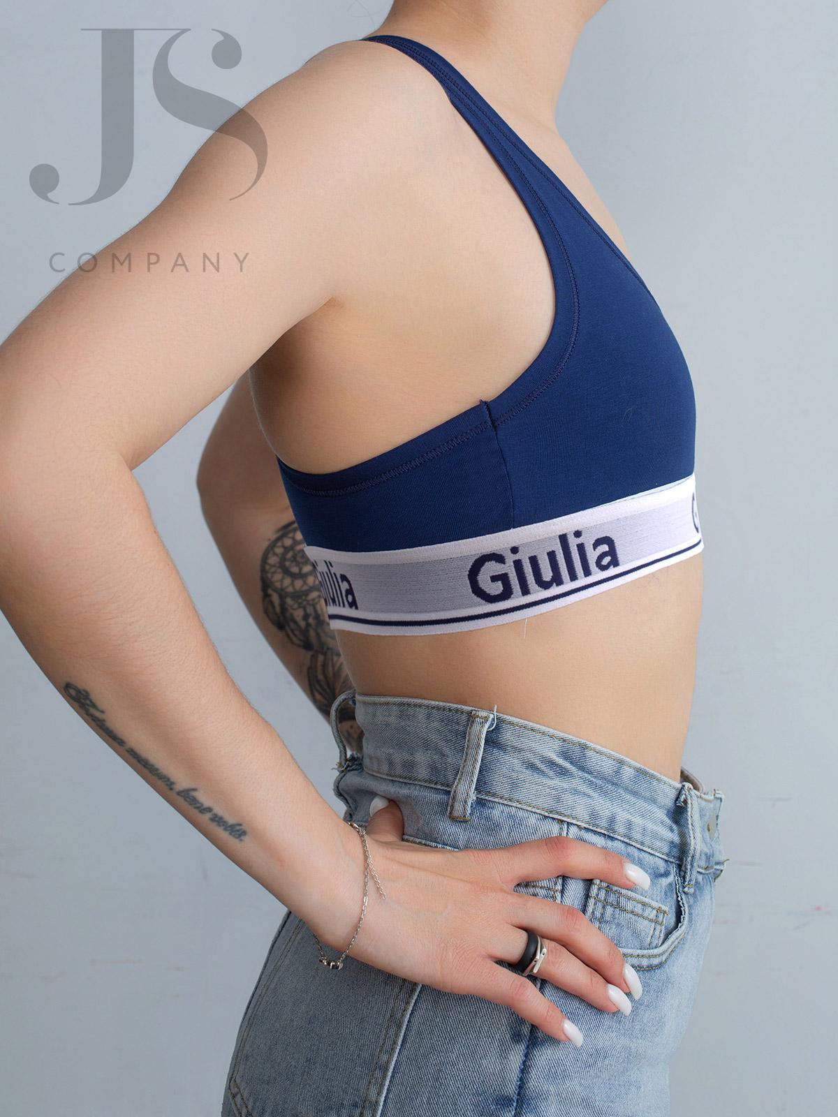 Топ Giulia COTTON BRA 01 blu scuro gul