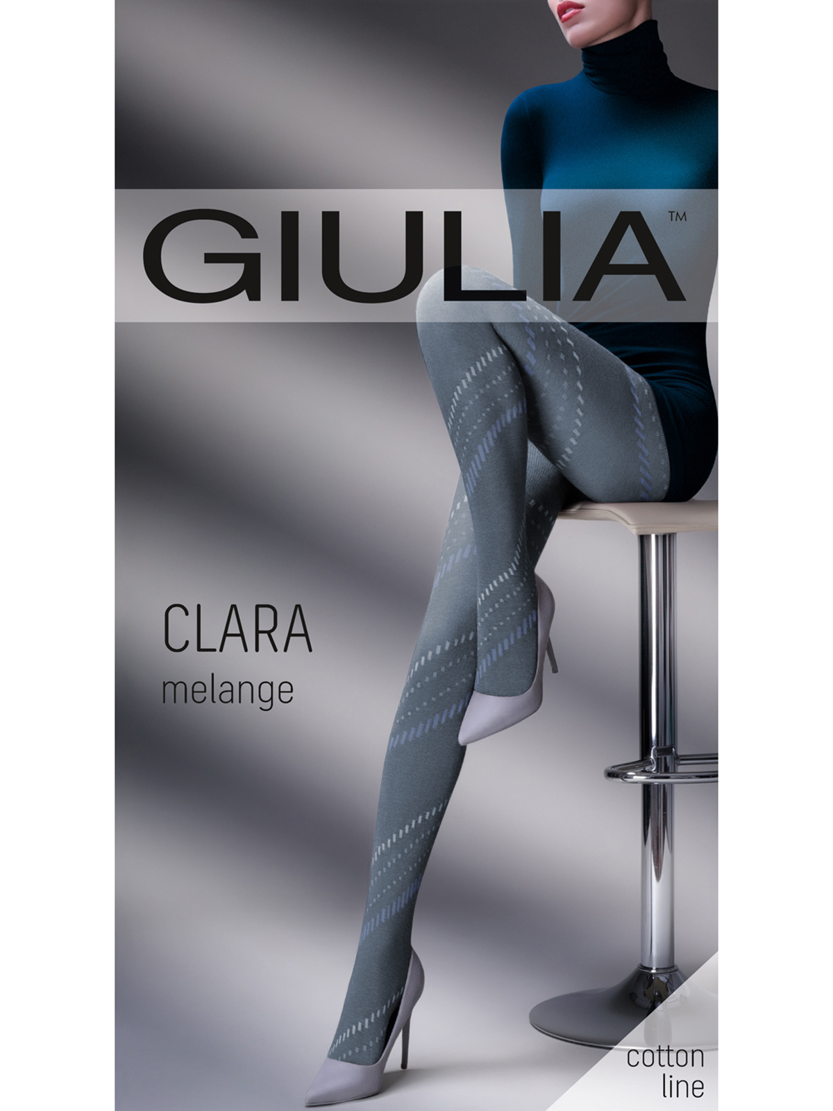 Колготки Giulia CLARA 03 серый/серый