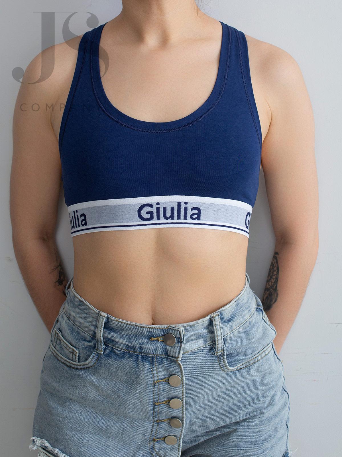 Топ Giulia COTTON BRA 01 blu scuro gul