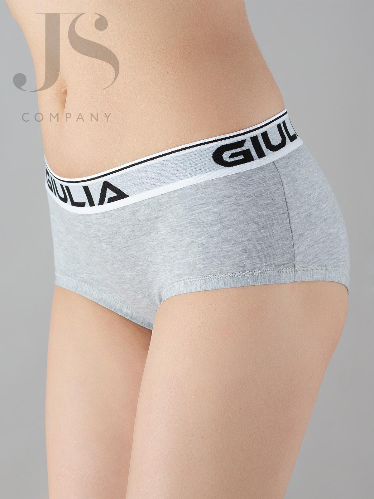 Трусы женские Giulia COTTON CULOTTE 01 var B grigio melange gul