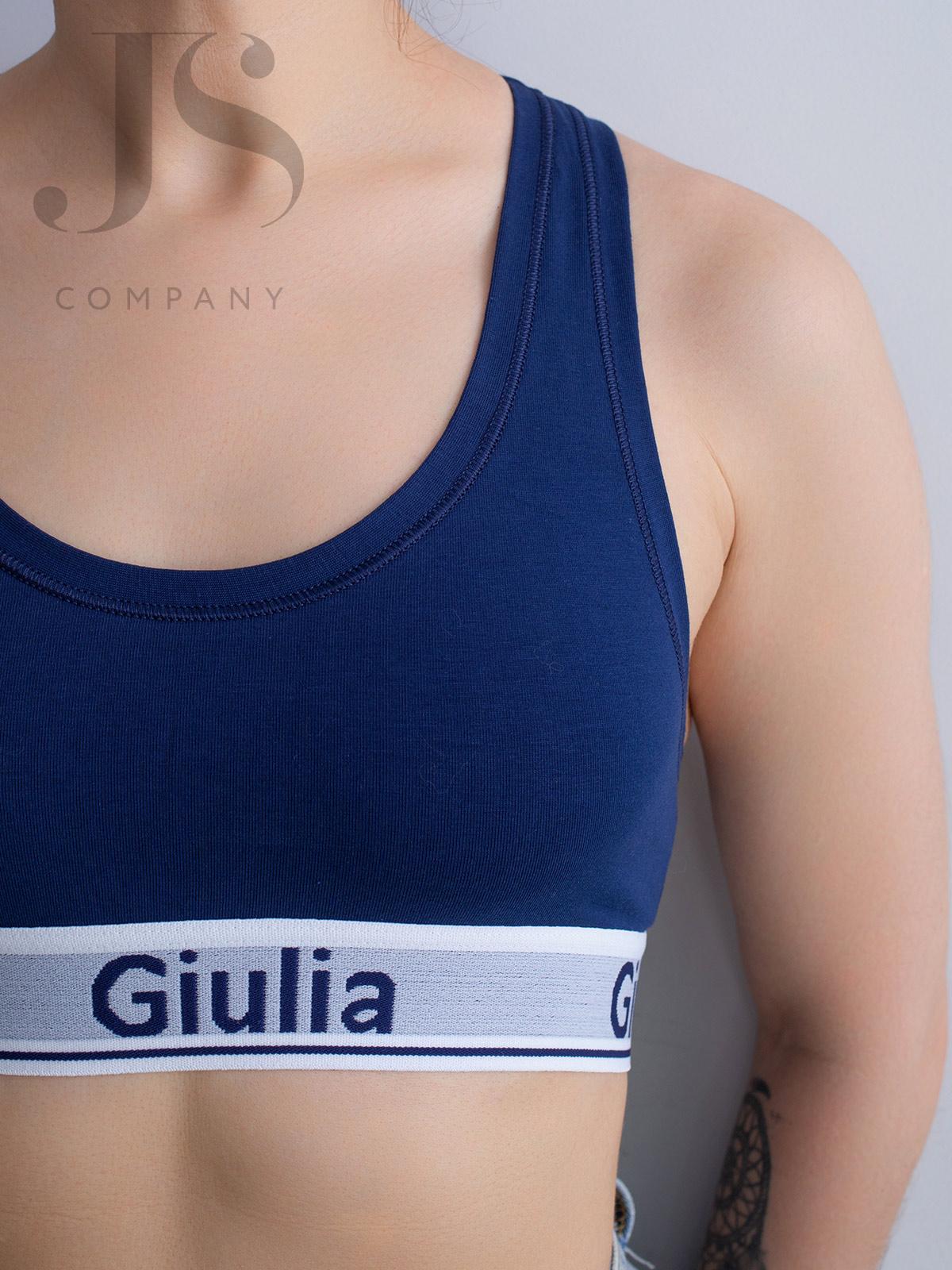 Топ Giulia COTTON BRA 01 blu scuro gul