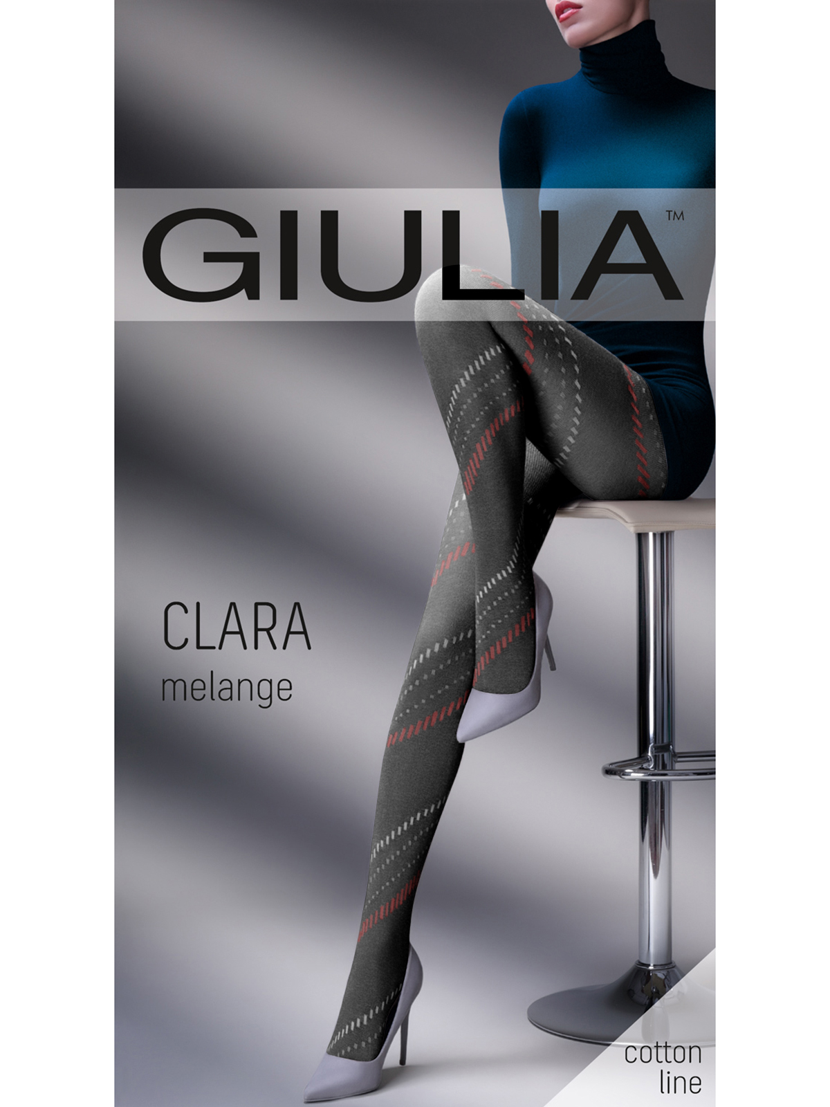 Колготки Giulia CLARA 03 черный/красный